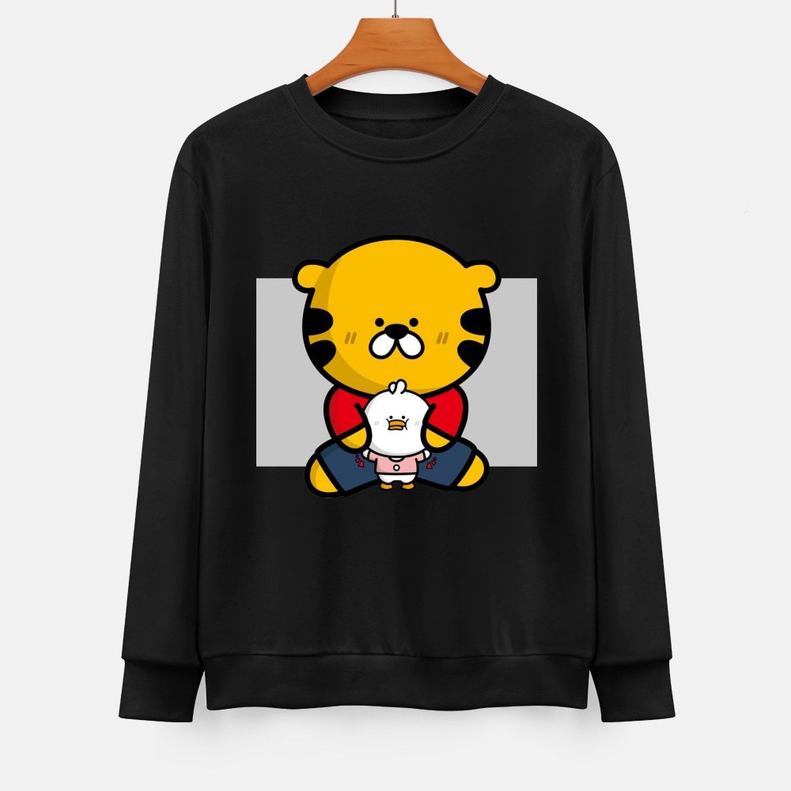 Front Patterned Long Sleeve TopSoft-Touch ModernFit